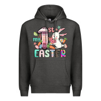 Charcoal Heather my first easter Premium Hoodie - MaliasSmallBusiness