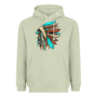 Matcha indian headdress Heavyweight Hoodie - JahusDesignShop