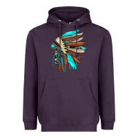 Plum indian headdress Heavyweight Hoodie - JahusDesignShop