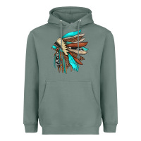 Sage indian headdress Heavyweight Hoodie - JahusDesignShop