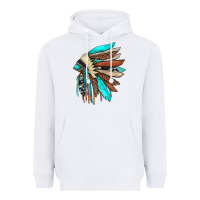 White indian headdress Heavyweight Hoodie - JahusDesignShop