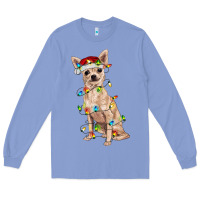Colony Blue Chihuahua with christmas lights Long Sleeve Tee - RanaPortraitStore