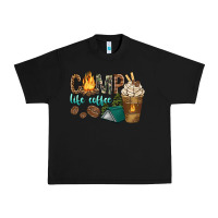 Black camp life coffee with coffee cup Urban Heavy Tee - texasbilliewilder