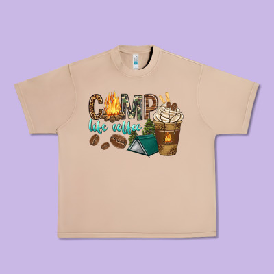 Urban Heavy Tee camp life coffee with coffee cup