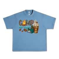 Pebble Blue camp life coffee with coffee cup Urban Heavy Tee - texasbilliewilder
