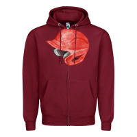 Burgundy red baseball helmet fa element Zipper Hoodie - FaDigitalArtStudio