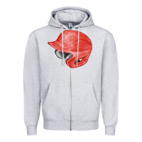 Heather Grey red baseball helmet fa element Zipper Hoodie - FaDigitalArtStudio