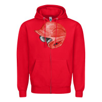 Red red baseball helmet fa element Zipper Hoodie - FaDigitalArtStudio