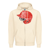 Sandshell red baseball helmet fa element Zipper Hoodie - FaDigitalArtStudio