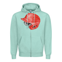 Seafoam red baseball helmet fa element Zipper Hoodie - FaDigitalArtStudio