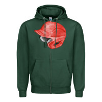 Sports Green red baseball helmet fa element Zipper Hoodie - FaDigitalArtStudio