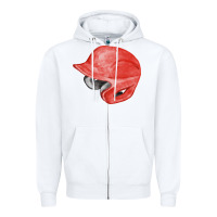 White red baseball helmet fa element Zipper Hoodie - FaDigitalArtStudio