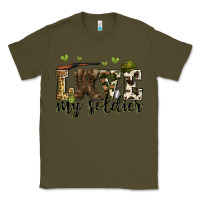Army Green love my soldier Classic Tee - Zillion Design Studio
