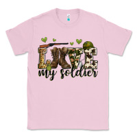 Bubblegum Pink love my soldier Classic Tee - Zillion Design Studio