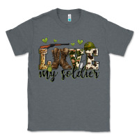 Charcoal Heather love my soldier Classic Tee - Zillion Design Studio