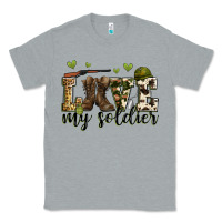 Heather Grey love my soldier Classic Tee - Zillion Design Studio