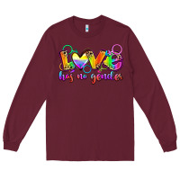 Burgundy love has no gender Long Sleeve Tee - Zillion Design Studio