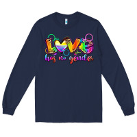 Navy love has no gender Long Sleeve Tee - Zillion Design Studio