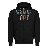 Black Western Mama's Boy Zipper Hoodie - CowhideDigitalArt