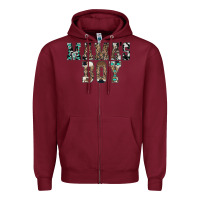 Burgundy Western Mama's Boy Zipper Hoodie - CowhideDigitalArt