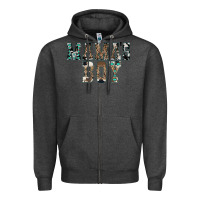 Charcoal Heather Western Mama's Boy Zipper Hoodie - CowhideDigitalArt