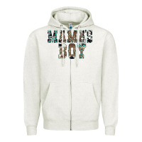 Oatmeal Heather Western Mama's Boy Zipper Hoodie - CowhideDigitalArt