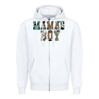 White Western Mama's Boy Zipper Hoodie - CowhideDigitalArt