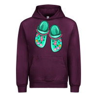 Mauve Wine nurse crocs Urban Hoodie - MaliasSmallBusiness