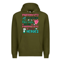 Army Green pharmacy technicians Premium Hoodie - MaliasSmallBusiness