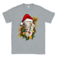 Heather Grey christmas goat Classic Tee - RanaPortraitStore