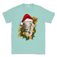 Seafoam christmas goat Classic Tee - RanaPortraitStore