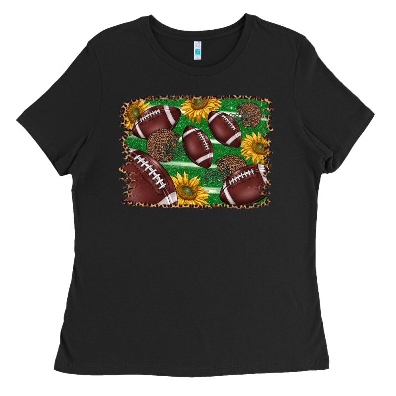 American Football Background Ladies Tee by BarkalooDesign | Teevron