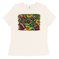 Bone American football background Ladies Tee - BarkalooDesign