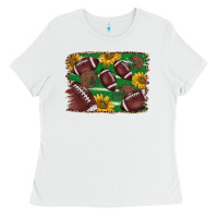 White American football background Ladies Tee - BarkalooDesign