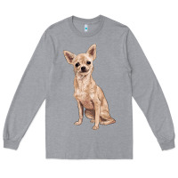 Heather Grey chihuahua Long Sleeve Tee - RanaPortraitStore