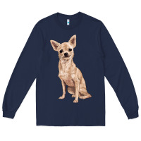 Navy chihuahua Long Sleeve Tee - RanaPortraitStore