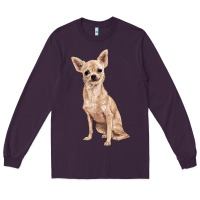 Plum chihuahua Long Sleeve Tee - RanaPortraitStore