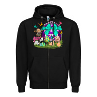 Black Easter Farm Animal Easter Day Zipper Hoodie - Neo Western