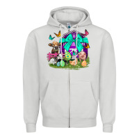 Dove Grey Easter Farm Animal Easter Day Zipper Hoodie - Neo Western