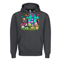 Smoke Easter Farm Animal Easter Day Zipper Hoodie - Neo Western