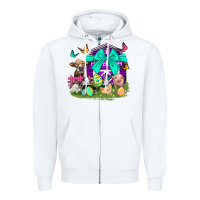 White Easter Farm Animal Easter Day Zipper Hoodie - Neo Western