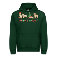 Forest Green furry and bright Urban Hoodie - MaliasSmallBusiness