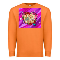 Carrot valentines day playing cards and pearl watercolor Premium Sweatshirt - AdoDesignShop