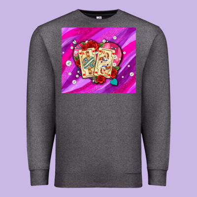 Valentines Day Playing Cards And Pearl Watercolor Premium Sweatshirt Designed By Adodesignshop