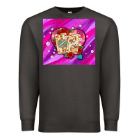Smoke valentines day playing cards and pearl watercolor Premium Sweatshirt - AdoDesignShop