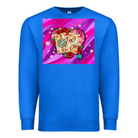 True Royal valentines day playing cards and pearl watercolor Premium Sweatshirt - AdoDesignShop