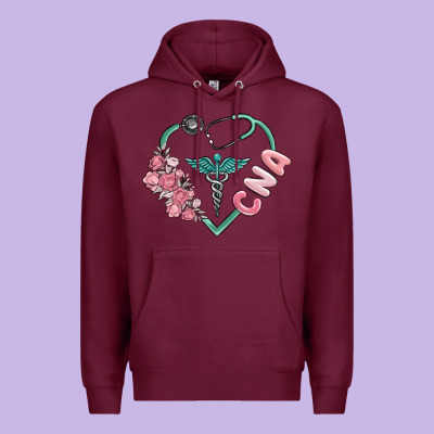 Cna Heart Premium Hoodie Designed By Maliassmallbusiness