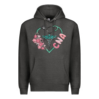 Charcoal Heather cna heart Premium Hoodie - MaliasSmallBusiness