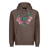 Coffee cna heart Premium Hoodie - MaliasSmallBusiness