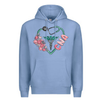 Colony Blue cna heart Premium Hoodie - MaliasSmallBusiness